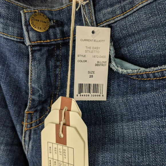 NWT Current/Elliot The Easy Stiletto Skinny Jean - Picture 7 of 8